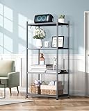 Jubao Microwave Stand with Storage, 4-Tier Adjustable Height Free Standing Bakers Racks for Kitchens, 47.2 H*23.6 L*13.2 W, Industrial Kitchen...