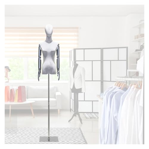 Verstellbare weibliche Kleiderform zum Nähen und Ausstellen, stehender Torso mit quadratischer Basis, ideal zum Schneidern und Präsentieren von Damenbekleidung und Schmuck