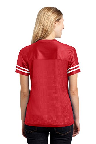 Sport-Tek Women's Posicharge Replica Jersey Xl True Red/White #TOP1