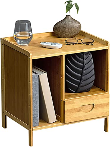 Mesa de Centro,Mesita de Noche con Estante de Almacenamiento y cajones,Mesita de Noche de Lugar pequeño Mesa Auxiliar,Mesita de Noche de Dormitorio de Sala de Estar,Mesita de Noche de Espacio pequeño