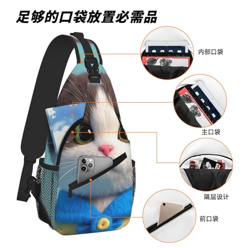 Mochila Sling para Mujer y Hombre, Bolsa Cruzada Urbana miniatura 6