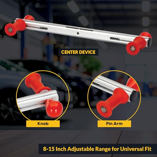 Image of Steering Wheel Level Alignment Tool with Magnetic Torpedo Level - Adjustable 8-15 Inch Universal Fit for DIY Alignment