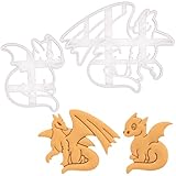 Set of 2 Dragon cookie cutters (Designs: Adult Dragon and Baby Dragon), 2 pieces - Bakerlogy