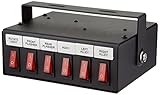 Buyers Products 6391106 Illuminated 6-Function On Switch Box, black