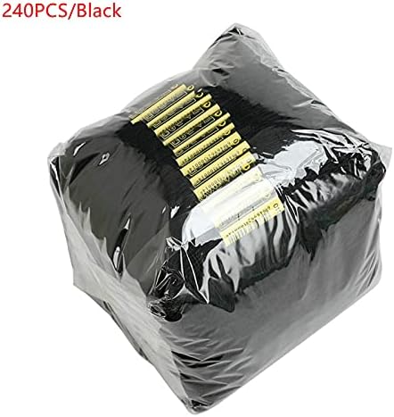 240PCS Cross Stitch Thread Embroidery Floss Skeins Hand Sewing Threads DIY Craft Needlework Sewing Tool (Black)