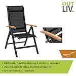 OUTLIV. Klappsessel Alpha Aluminium Teak Anthrazit