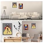 MZJZBN 2 Pack 8x10 sip and Paint Canvas Painting Kit Bundle, Afro King Queen Love Couple Pre Drawn Stretched Kit, Birthday Gift, Adult Sip and - Image 5