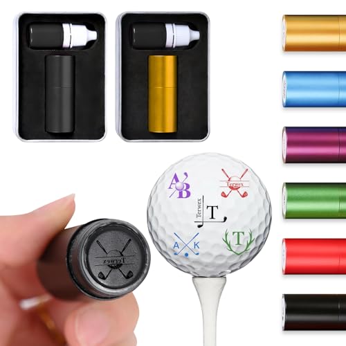 Terwex Custom Golf Ball Stamp with Monogram, Waterproof Logo