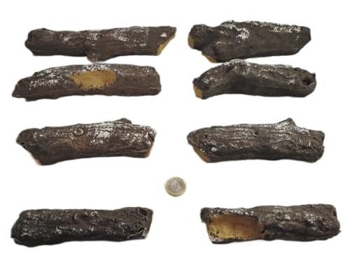 The Stove Wizard Gas Fire Replacement Ceramic Artificial Faux Logs Coals 8 piece log set for Gas, LPG, Bio Ethanol and Electric Fires - Image 2