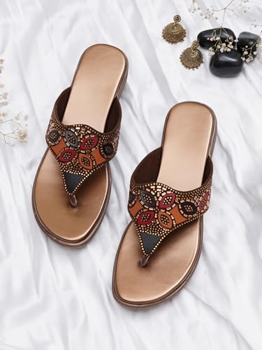 Image of Women's Elevate Comfort Flat Sandals Cushioned Adjustable & Stylish Slip-Resistant Design For Girls /Ladies Black