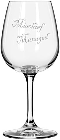 National Etching Wizard Quote 12.5 oz single stemmed Wine Glass