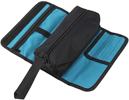 Electrician Storage Bag Foldable Tools Roll Holder Storage Bag for Professional Electrician Techincian Homeowner with Hand Strip Convenient Organizer