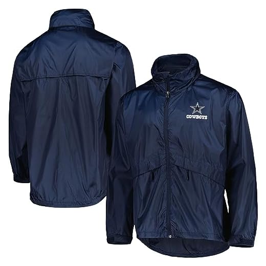 Dunbrooke Men's Navy Dallas Cowboys Sportsman Waterproof Packable Full-Zip Jacket