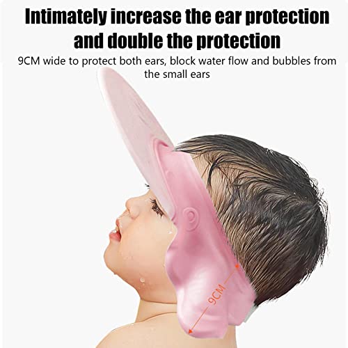 Touca de banho de bebê, touca de xampu para bebê, chapéu de banho ajustável, viseira de lavagem de c