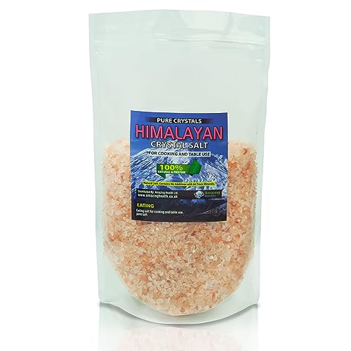 Amazing Health ® Himalayan Salt Granulated Eating 1kg for Salt Mill Grinder