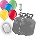 Produktbild 2x Helium Ballongas inkl. 100 Luftballons Ø 23 cm mit Ballonband Einweg Gas Komplettset + Gratis Doriantrade Seifenblasen