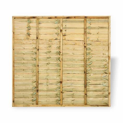 Wooden Super Lap Fence Panel Treated Timber Waney Lap Fence Panels Garden Fence 15 Year Anti-Rot Guarantee (5 Foot High x 6 Foot Wide)