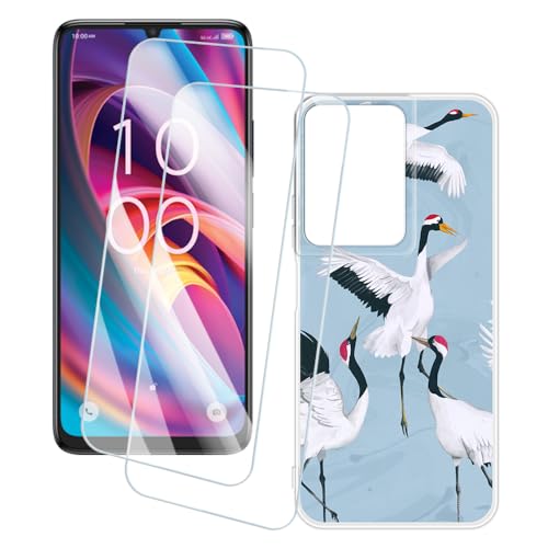 OAGELIM 2�Z�b�g �X�N���[���v���e�N�^�[ + �P�[�X TCL K33 5G (6.75 �C���`) �Ƃ̌݊������� �A�[�e�B�X�e�B�b�N�J�X�^���v�����g�J�o�[�Ƌ����K���X�t�B���� �X�N���b�`�h�~ (��)