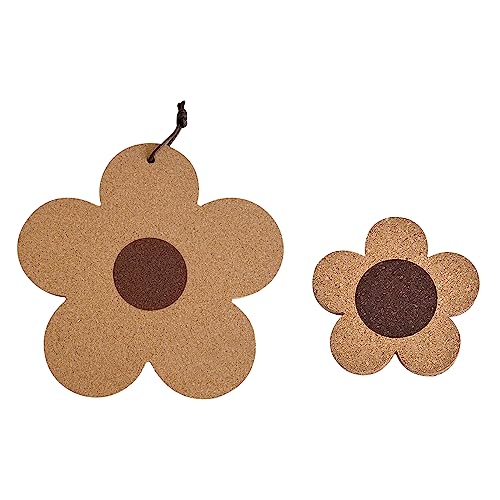 SWYSGS 2 posavasos de bebidas en forma de flor, Mesa de café, Mesa de madera, juego de posavasos protectores de Mesa