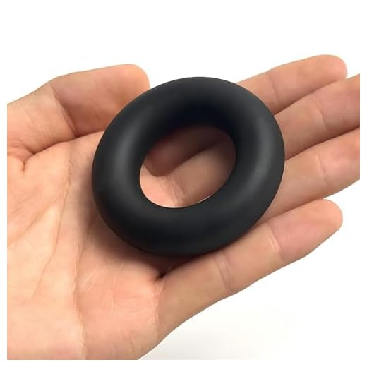 YILUQIFLY Dicke Silikon Cockringe für Männer Extrem Love Ring Erektionsringe Stretchy Hodenring Penis Sleeve Weiche dehnbare Penis Ring für Sex Enhancer Set (Schwarz, M)