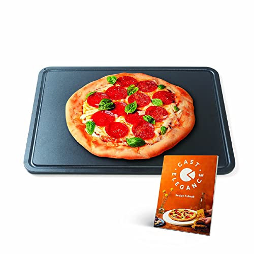 Cast Elegance Premium Steel Pizza Stone And Griddle For Grill And Oven, 17.5 X 13.5 Inch, Rectangular #TOP4
