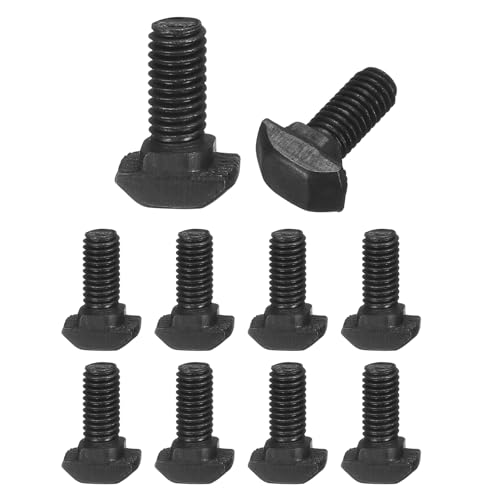 QUARKZMAN 10pcs Boulon À Tête Marteau M5x12mm À Encastrer Pour Rainure T, Boulons À Tête Marteau Acier Au Carbone Vis Coulissante Forme T Pour Profilé Aluminium Série 20 Standard Européen