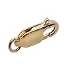 11.7MM 14K Solid Yellow Gold Oval Lobster Clasp with Ring 14.5MM Overall Length Made in Italy by CRAFT WIRE #5