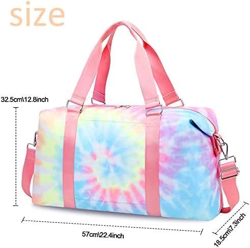 Travel Duffel Bag Girls Ladies Women Overnight Bags Sports Tote Gym Duffle Tie-dye Shoulder Bag Carry On 3 Travel Duffel Bag Girls Ladies Women Overnight Bags Sports Tote Gym Duffle Tie-dye Shoulder Bag Carry On