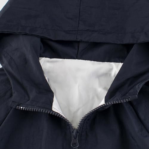 Hooded Jacket for Boys Long Sleeve Zip 𝗖olor Block Windproof Outerwear Teen Casual Trendy Coat with Pocket2