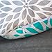 Emvency Throw Pillow Cover Teal White Turquoise Blue Gray Dahlia Mod Baby Decorative Pillow Case Home Decor Square 20 x 20 Inch Pillowcase
