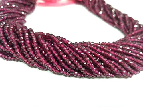 Grenat de Hyderabad perles rondelles 3-3.5mm pour enfilage et tissage LKBEADS