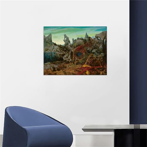Tableau Max Ernst paysage avec lac affiche décoration murale chambre à coucher - 3