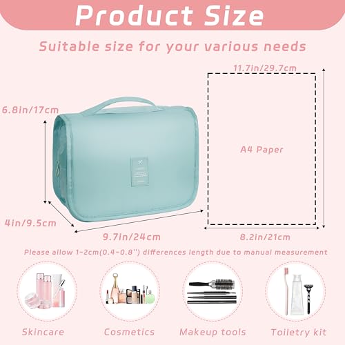 Image of Toiletry Bag Travel Bag with Hanging Hook for Women Men,Light Blue