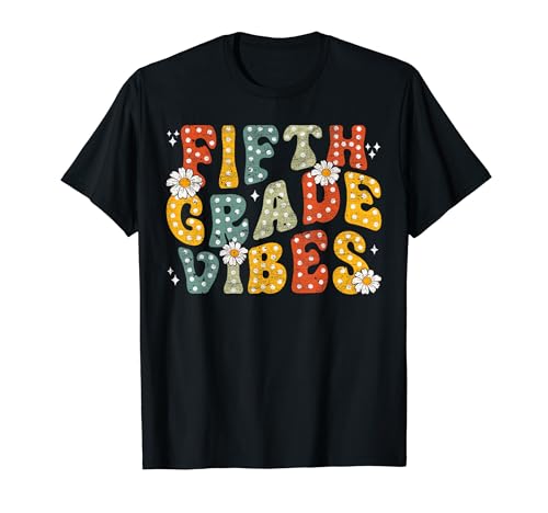 Fifth Grade Vibes - 5th Grade Team Retro 1st Day of School T-Shirt