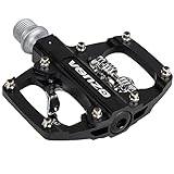 Venzo Multiuso Compatible con Shimano SPD Bicicleta de Montaña Pedales Sellados Sin Clipless - Doble Plataforma Multiusos - Ideal para Bicicletas de Touring, Trekking - Tamaño: 85 x 80 mm =