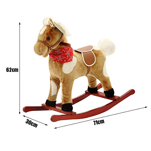 Schaukelpferd Indoor & Outdoor Schaukelpferd Spielzeug, Kid Wooden Rocker, Reiten auf Spielzeug for 1-3 Jahre alt… – Bild 3