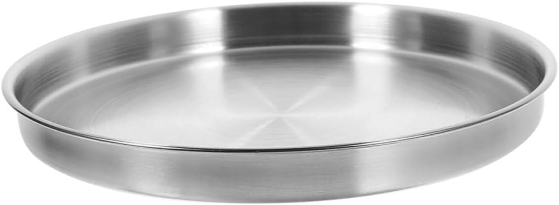 Bandeja de Servicio de Acero Inoxidable Plateada 12 Pulgadas