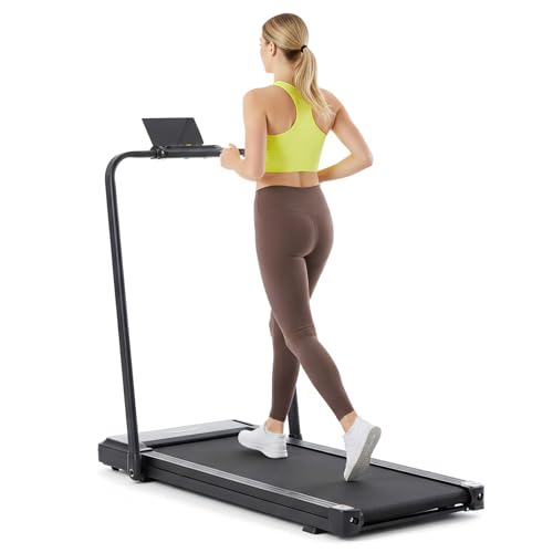 Sweetcrispy Walking Pad Treadmill with Handle Bar for Small Spaces
