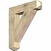 Ekena Millwork BKT06X30X34TRA04RDF Traditional Craftsman Rough Sawn Bracket, 6" Width x 30" Depth x 34" Height, Douglas Fir