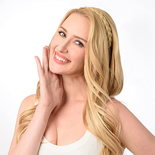 Diguan 666 Synthetic Hair Braided Headband Classic Chunky Wide Plaited Braids Elastic Stretch Hairpiece Women Girl Beauty Accessory thumb #5