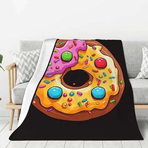 Couverture en flanelle de donut pour canapé et soirées cocooning devant la télé