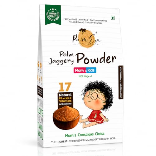 Image of Palm Era Mom & Kids Palm Jaggery Powder 900g | Organic Palm Sugar | AGMARK Certified | 30-45 Day Fermented | Low GI Natural Sweetener for Kids & Families | Unrefined, Chemical-Free