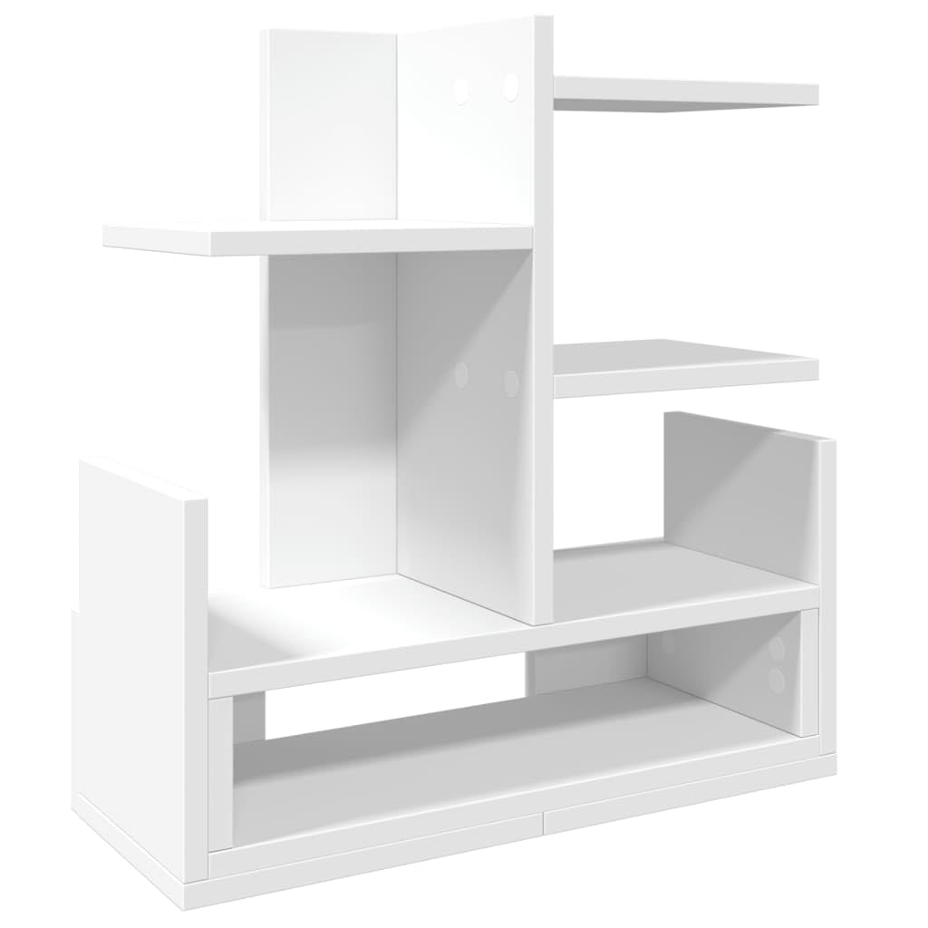 Organizer per la Scrivania Bianco 49x20x52,5 cm in Multistrato,Organizer da scrivania in Legno Fai da Te da Te per cancelleria, Grande capacità,per casa, Ufficio e Scuola