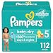 Pampers Baby Dry Diapers Size 5, 112 Count