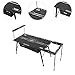 kowaku Outdoor Camping Table Wide Desktop Multipurpose Stable Compact Practical Foldable Picnic Table for Backyard RV Travel Fishing, Black