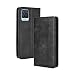 Produktbild GOKEN Leder Folio Hülle für Realme 8 Pro/Realme 8 4G (6.4"), Lederhülle Brieftasche Mit Kartensteckplätzen, Premium Flip PU/TPU Handyhülle Schutzhülle Case Cover mit Ständer Funktion (Schwarz)