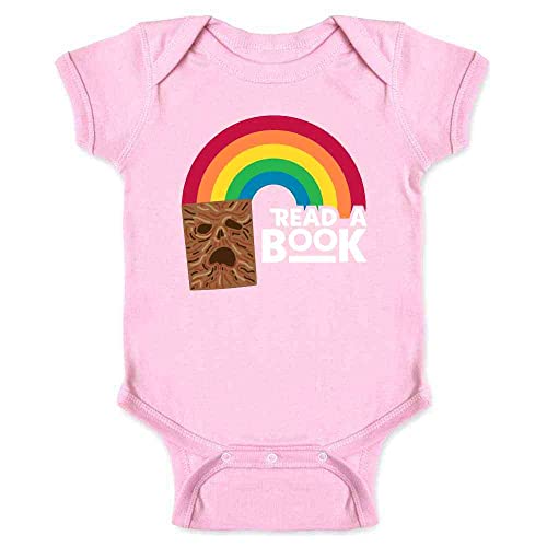 Image of Pop Threads Read A Book Necronomicon Rainbow Funny Horror Infant Baby Boy Girl Bodysuit