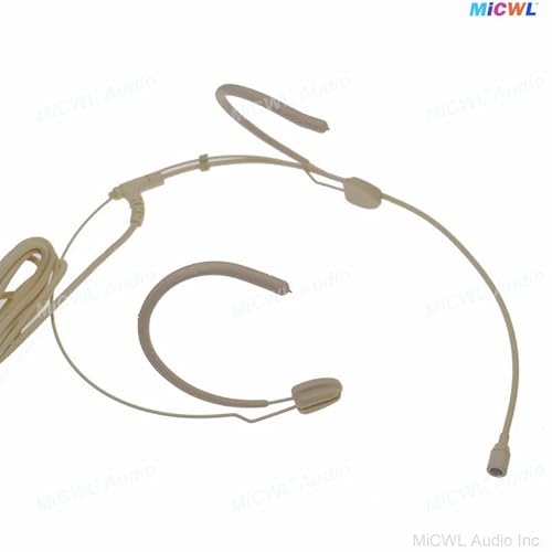 ベージュ DH28 ストロングイヤーハンギングヘッドセット ボーカルコンデンサーマイク TA4F Mini 4ピン Shure BLX GLX ULX SLX UR4D ベルトパックトランスミッターシステム用