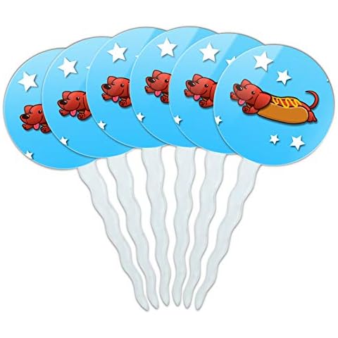 Wiener Dog Cupcake Toppers by Graphics and More Cover