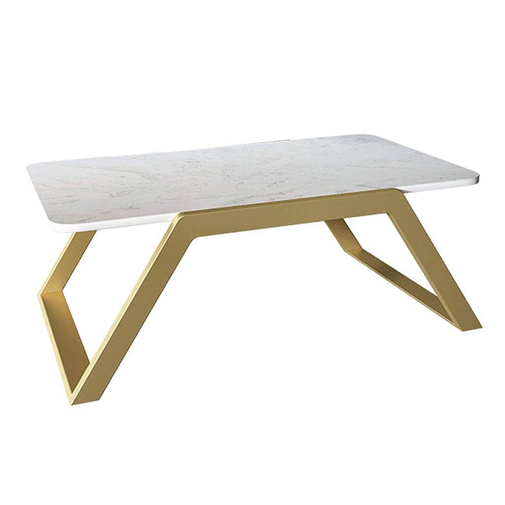 Table en marbre moderne dorée petit bureau robuste et durable